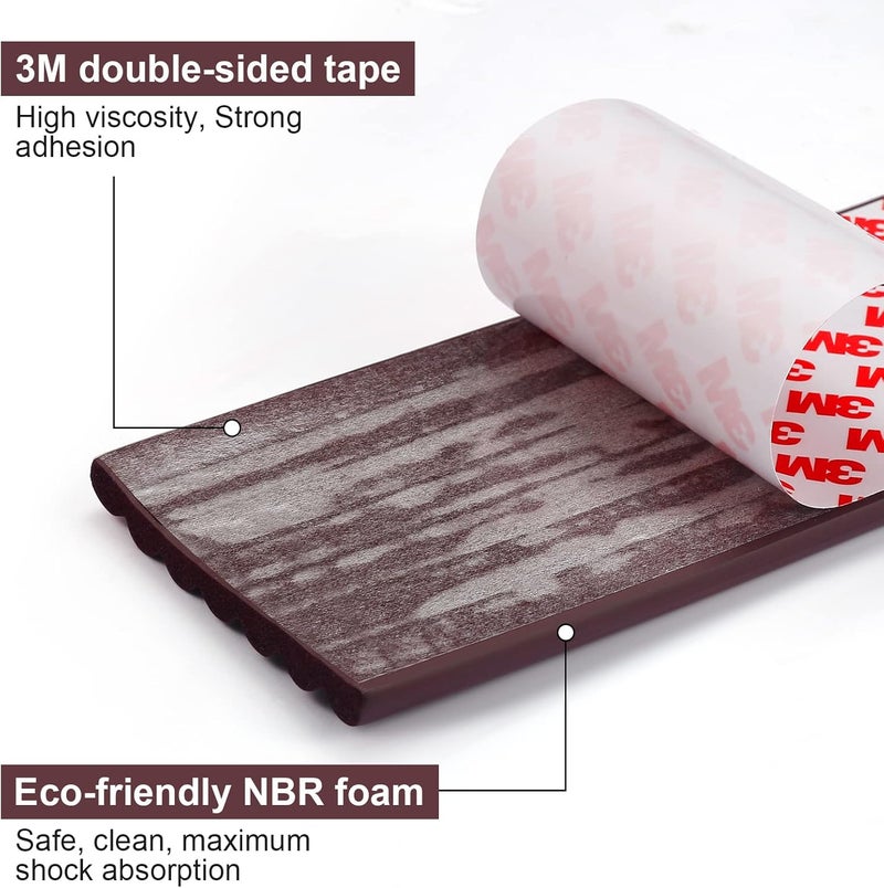 Dovesail Upgrade Baby Proofing Edge Corner Protector, 16.4ft Edge Guards Padding with 3M Adhesive, Extra-Wide Soft Rubber Foam Padding, Furniture,Sharp Edge Safety Corner Edge Bumper Guard- Brown - Image 3
